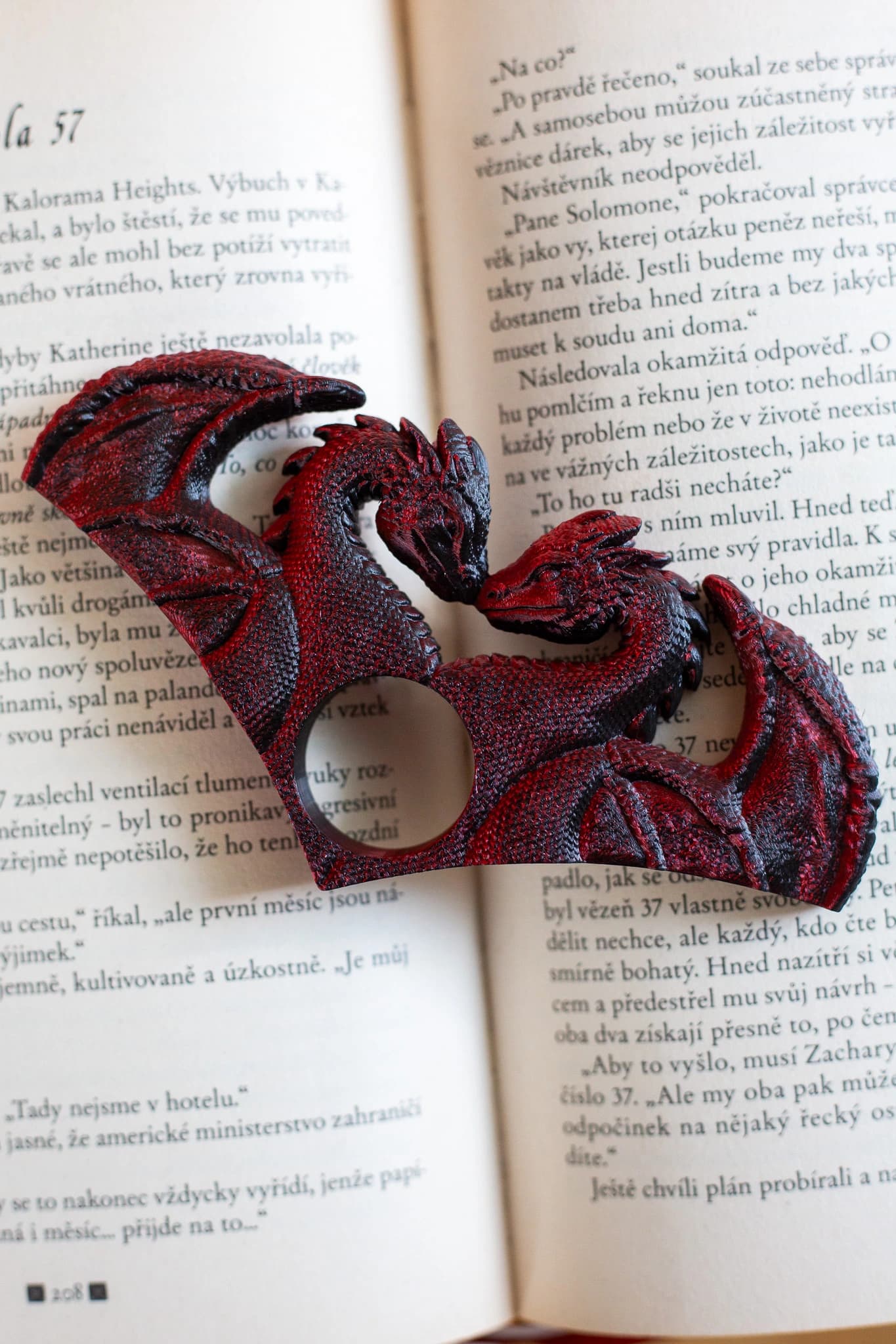 Dračí pouto - 3D tištěný page holder