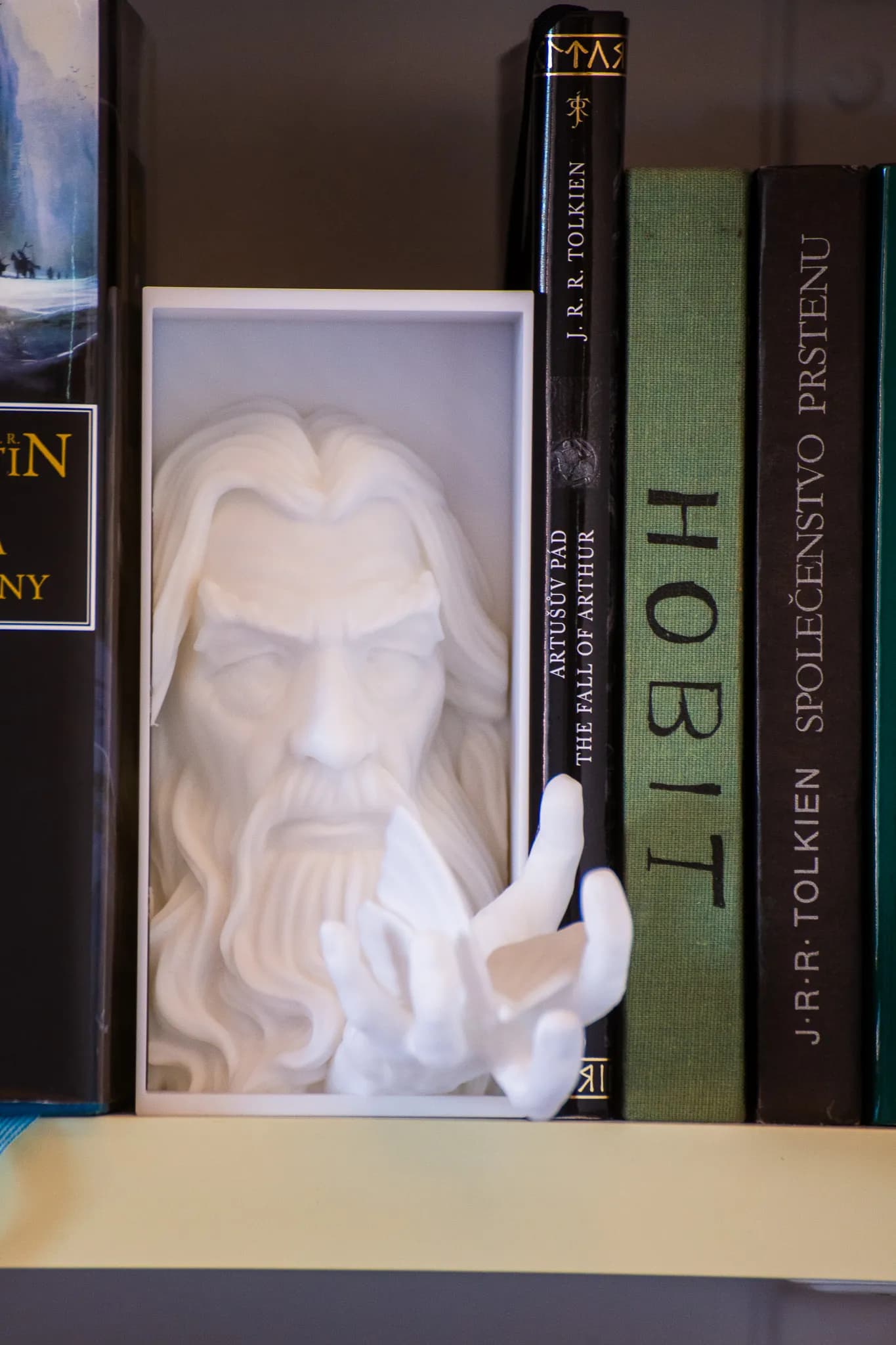 Knižní zarážka Gandalf s můrou